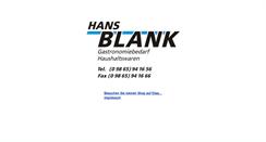 Desktop Screenshot of hans-blank-haushaltswaren.de