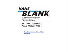 Tablet Screenshot of hans-blank-haushaltswaren.de